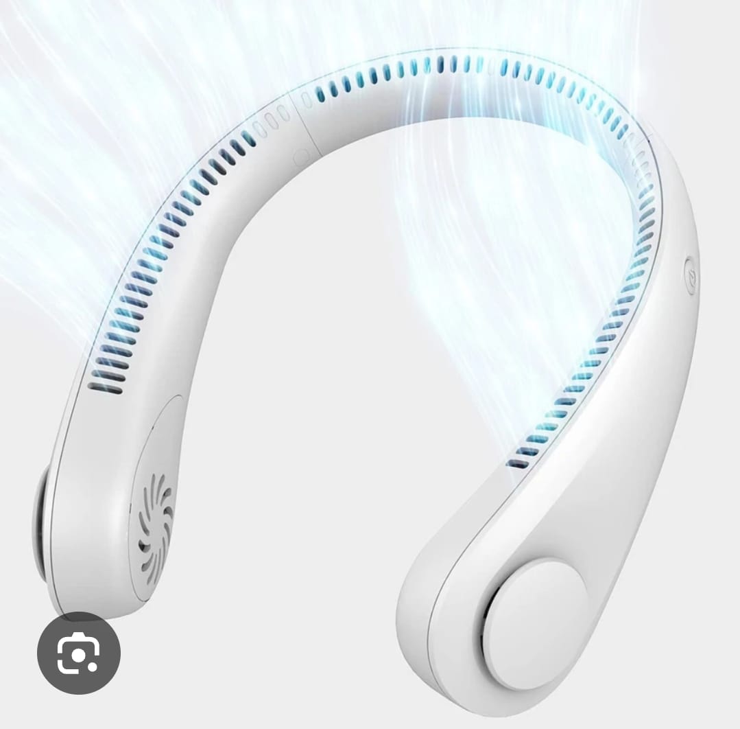 Wearable bladeless neck fan for Summer Body Comfort