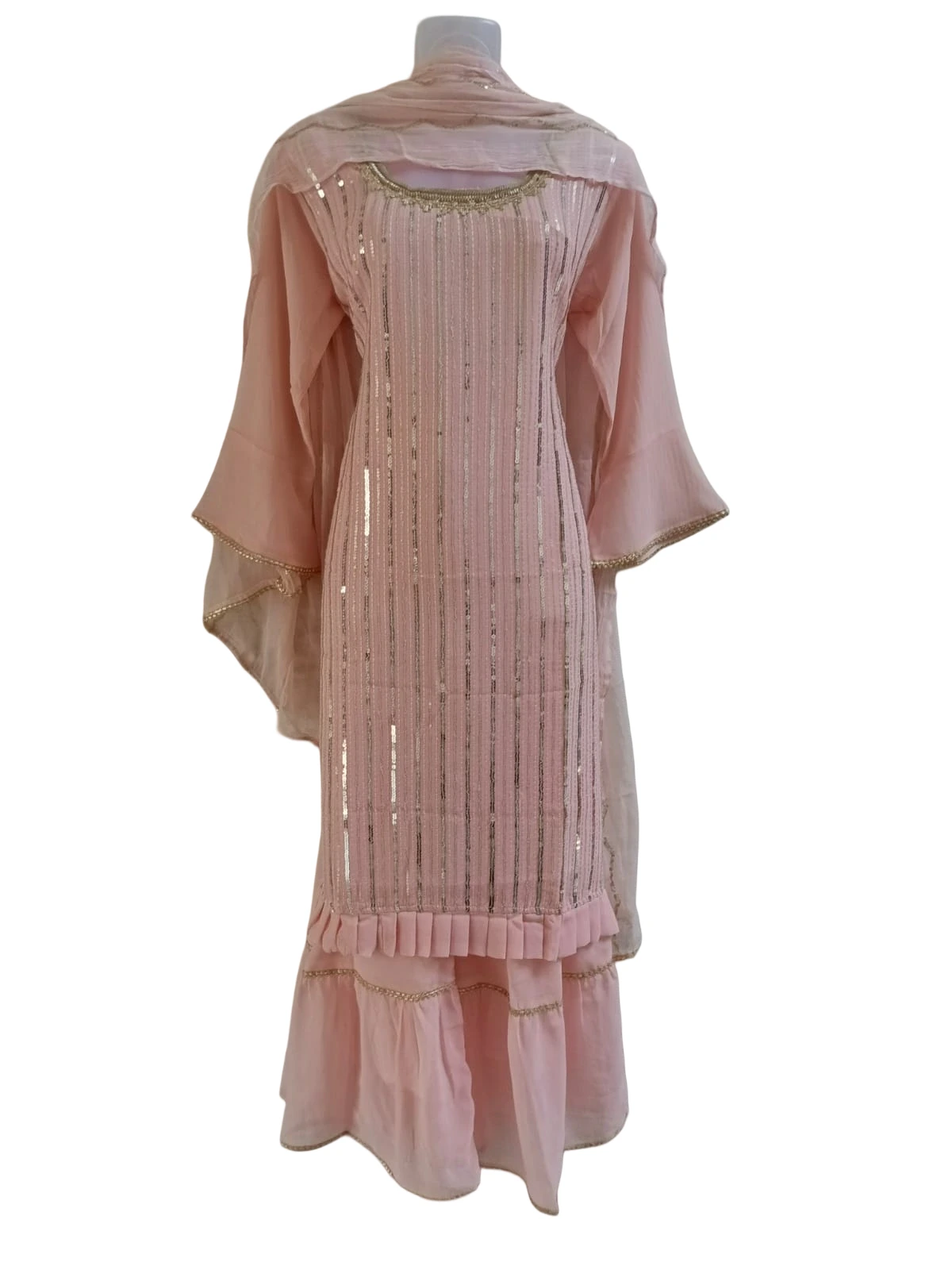 fancy sharara suit with dupatta size XL code no 111