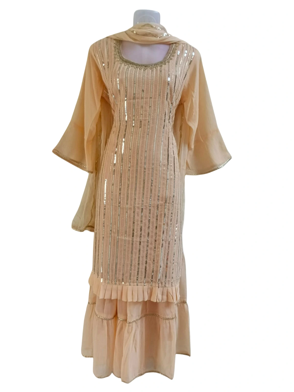 fancy sharara suit with dupatta size XL code no 111