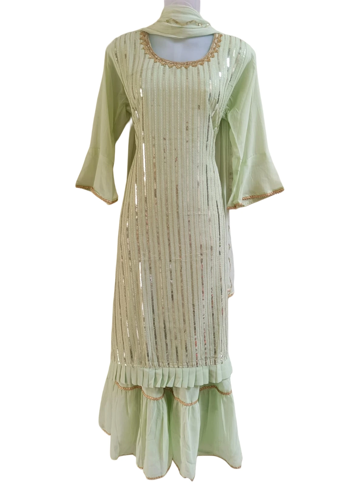 fancy sharara suit with dupatta size XL code no 111