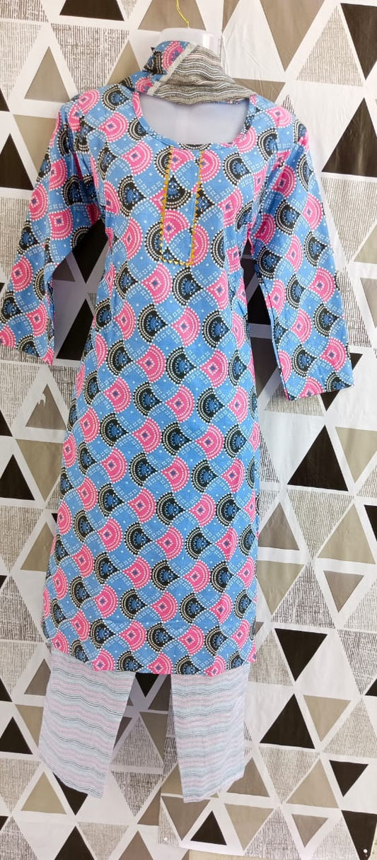 Fancy pant plazo suit with dupatta size 2XL code no 106