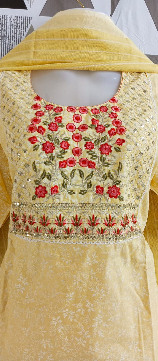 Fancy pant plazo suit with dupatta size 2XL code no 105