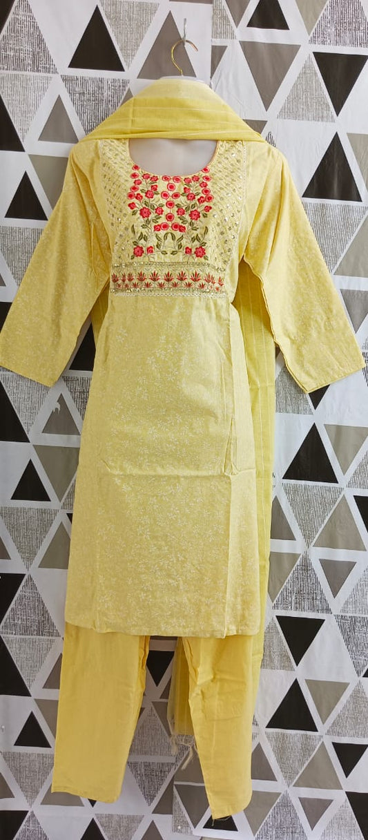 Fancy pant plazo suit with dupatta size 2XL code no 105
