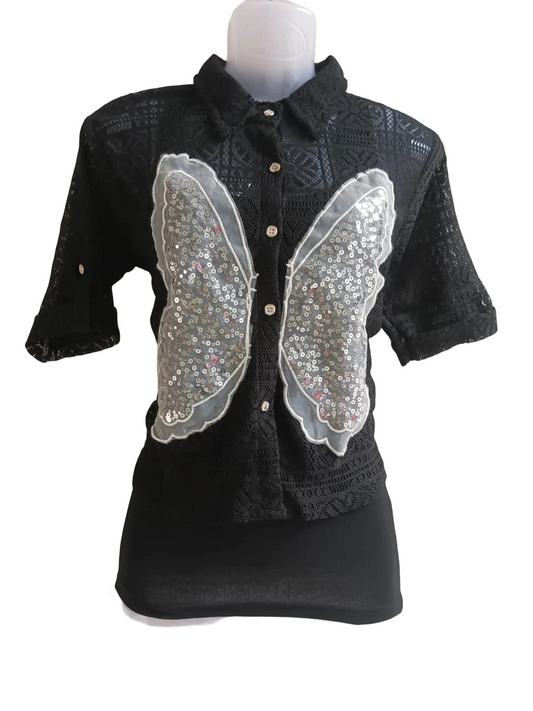 Fancy top for girls with inner  Size L Code 101A