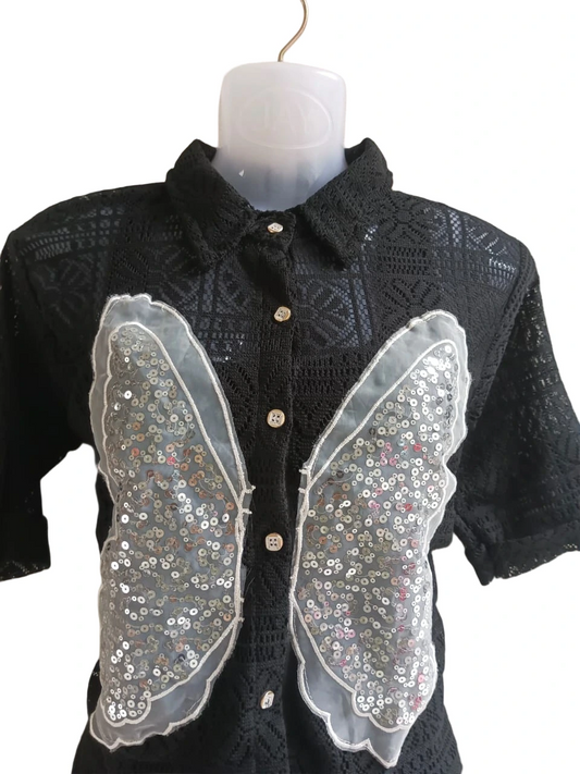 Fancy top for girls with inner  Size L Code 101A