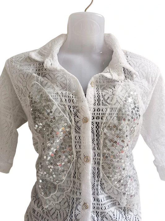 Fancy top for girls with inner  Size L Code 101B